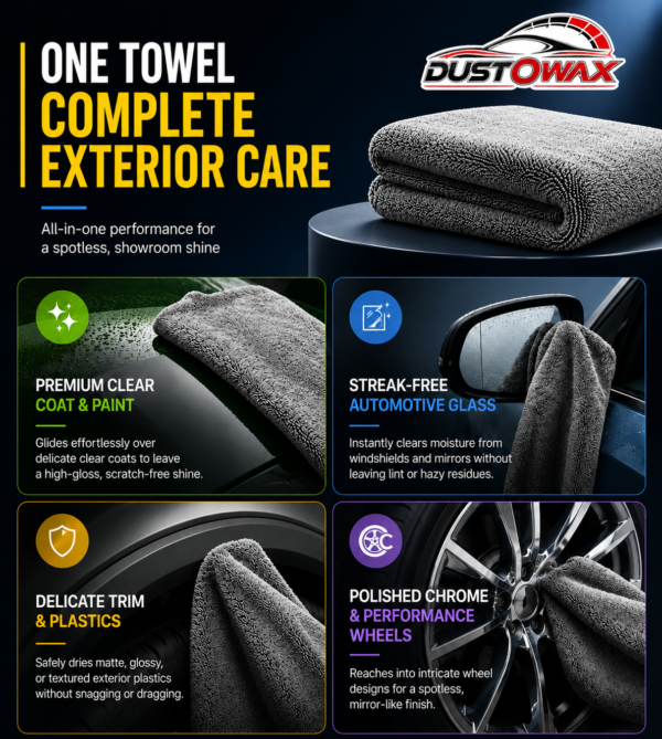 Microfiber Vehicle Washing  Cloth (Pack Of 1, 1200 GSM)